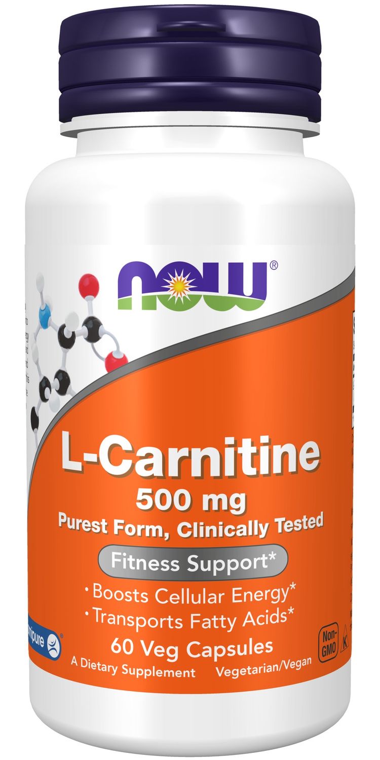 Now Supplements , L-Carnitine 500 Mg - Veg Capsules
