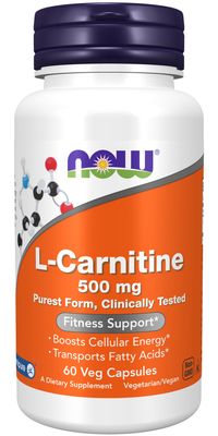 Now Supplements , L-Carnitine 500 Mg - Veg Capsules