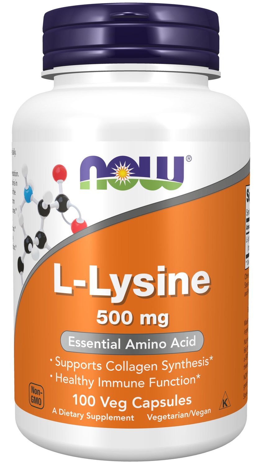 Now Supplements , L-Lysine 500 Mg - Veg Capsules