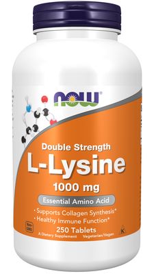 Now Supplements , L-Lysine, Double Strength 1000 Mg - Tablets Now Supplements , L-Lysine, Double Strength 1000 Mg - Tablets