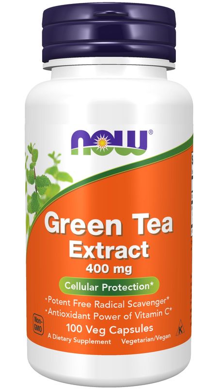 Now Supplements , Green Tea Extract 400 Mg - Veg Capsules