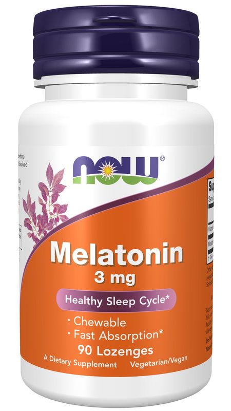 Now Supplements , Melatonin 3 Mg Chewable - Lozenges Now Supplements , Melatonin 3 Mg Chewable - Lozenges