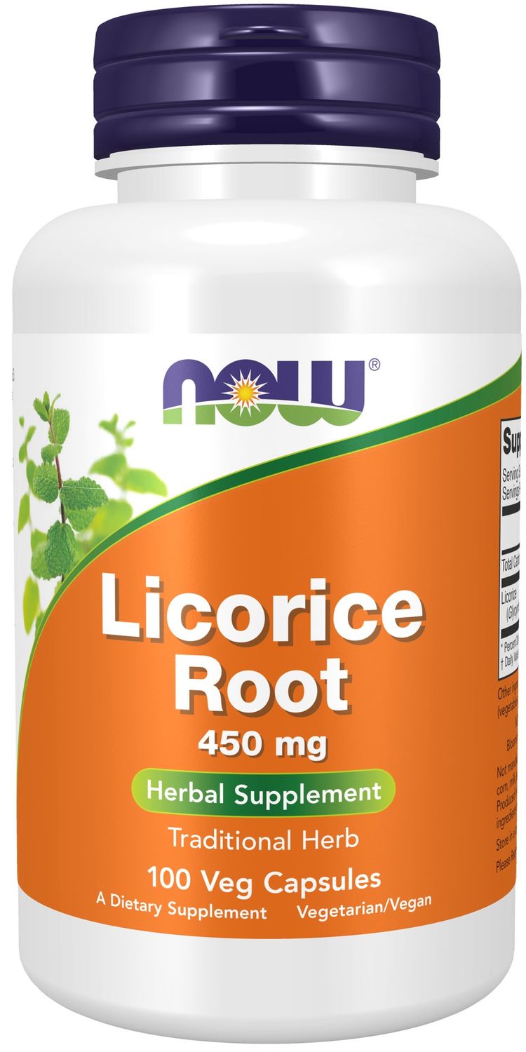 Now Supplements , Licorice Root 4 Mg - 100 Veg Capsules