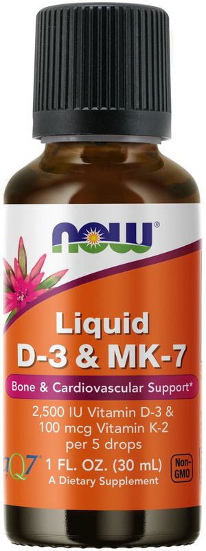 NOW Supplements , Liquid D-3 & MK-7 - 1 fl. oz.