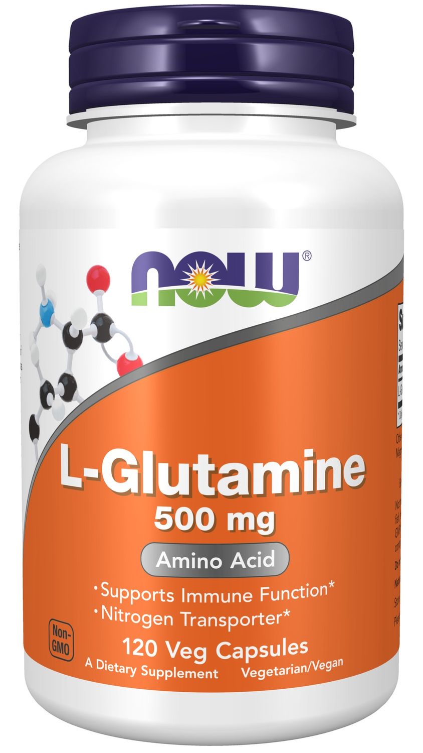 Now Supplements , L-Glutamine 500 Mg - Veg Capsules