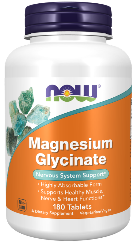 Now Supplements , Magnesium Glycinate - 180 Tablets Now Supplements , Magnesium Glycinate - 180 Tablets