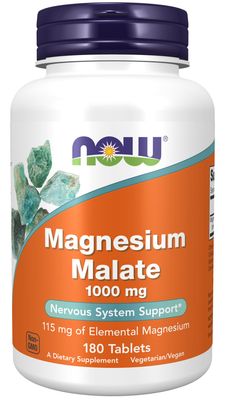 Now Supplements , Magnesium Malate 1000 Mg - Tablets