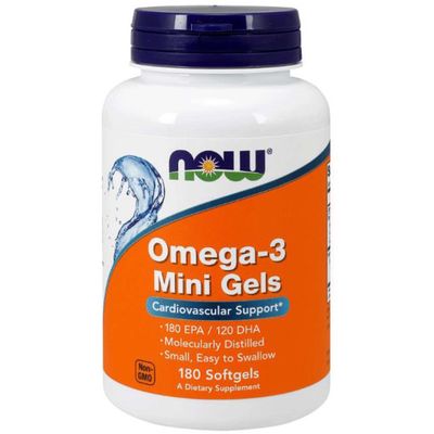 Now Supplements , Omega-3 Mini Gels - 180 Softgels Now Supplements , Omega-3 Mini Gels - 180 Softgels