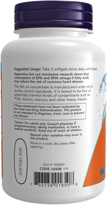 Now Supplements , Omega-3, Molecularly Distilled - 100 Softgels