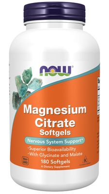 Now Supplements , Magnesium Citrate - 180 Softgels Now Supplements , Magnesium Citrate - 180 Softgels