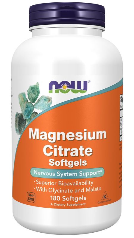 Now Supplements , Magnesium Citrate - 180 Softgels Now Supplements , Magnesium Citrate - 180 Softgels