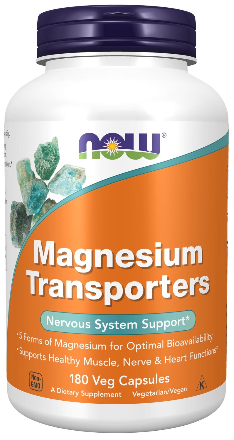 Now Supplements , Magnesium Transporters - Veg Capsules