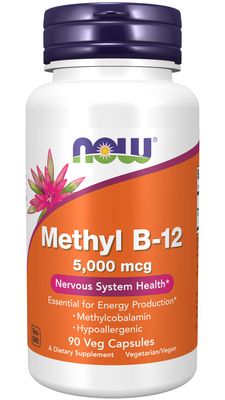 Now Supplements , Methyl B-12 5000 Mcg - Veg Capsules