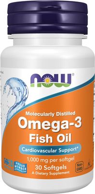 Now Supplements , Omega-3, Molecularly Distilled - 30 Softgels Now Supplements , Omega-3, Molecularly Distilled - 30 Softgels