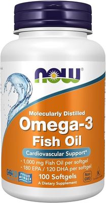 Now Supplements , Omega-3, Molecularly Distilled - 100 Softgels Now Supplements , Omega-3, Molecularly Distilled - 100 Softgels