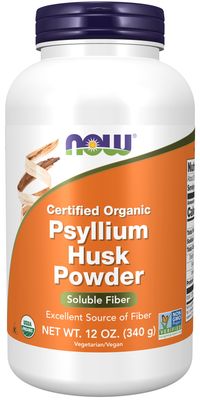 Now Supplements , Psyllium Husk Powder, Organic - 12 Oz.