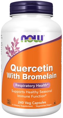 Now Supplements , Quercetin With Bromelain - 240 Veg Capsules
