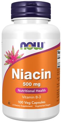 Now Supplements , Niacin 500 Mg - Veg Capsules