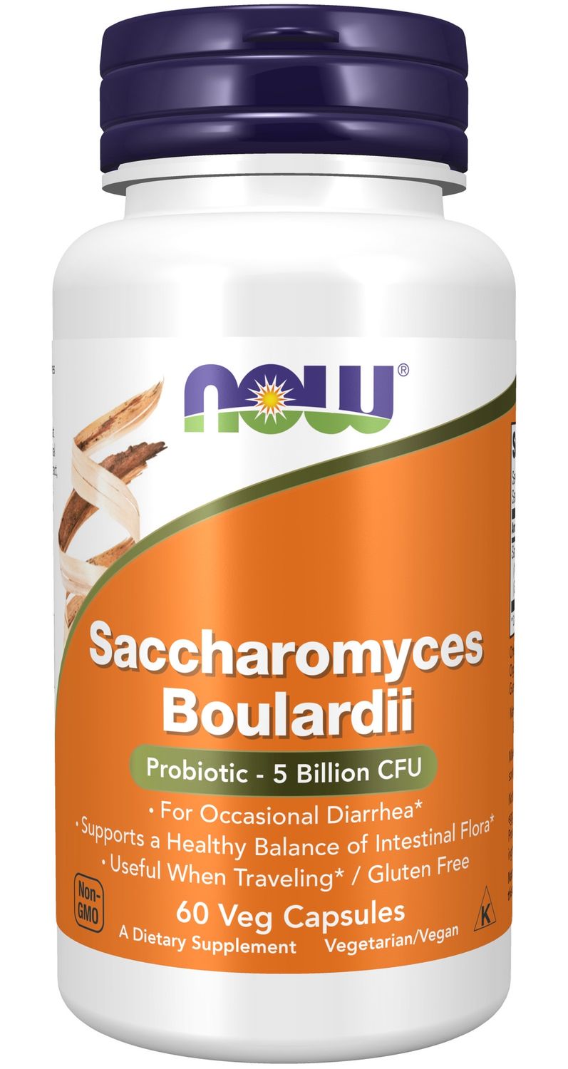 Now Supplements , Saccharomyces Boulardii - 60 Veg Capsules