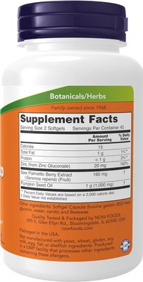 Now Supplements , Saw Palmetto Extract 80 Mg - 90 Softgels