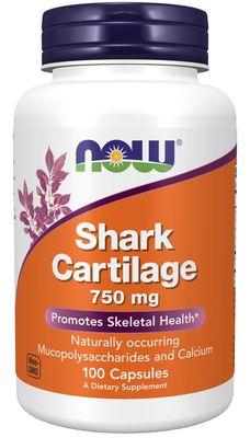 Now Supplements , Shark Cartilage 750 Mg - 100 Capsules