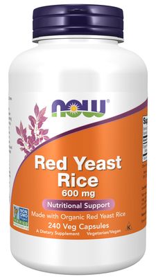 Now Supplements , Red Yeast Rice 600 Mg - 240 Veg Capsules