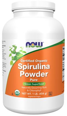 Now Supplements , Spirulina, Organic Powder - 1 Lb. Now Supplements , Spirulina, Organic Powder - 1 Lb.