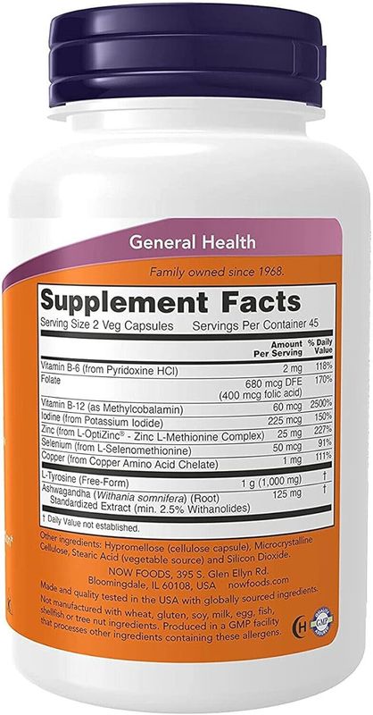 Now Supplements , Thyroid Energy - 90 Veg Capsules