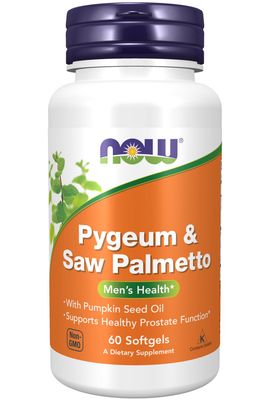 Now Supplements , Pygeum & Saw Palmetto - 60 Softgels