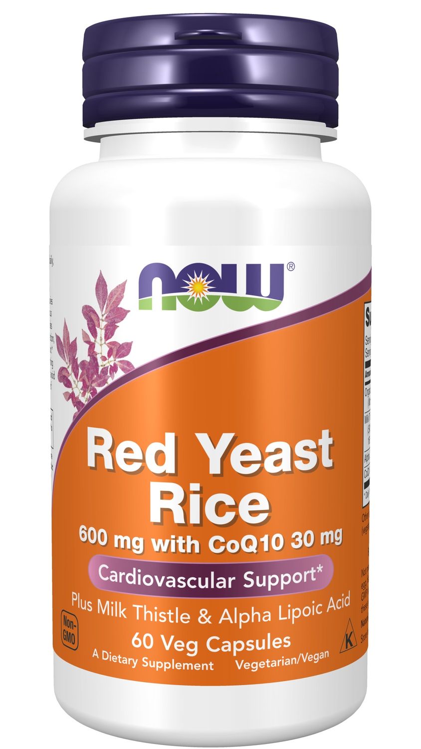 Now Supplements , Red Yeast Rice 600 Mg With Coq10 Mg - 60 Veg Capsules