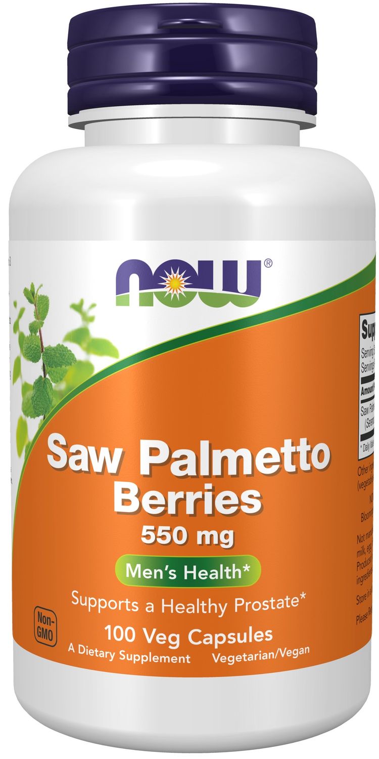 Now,  Saw Palmetto Berries 550 Mg - 100 Veg Caps