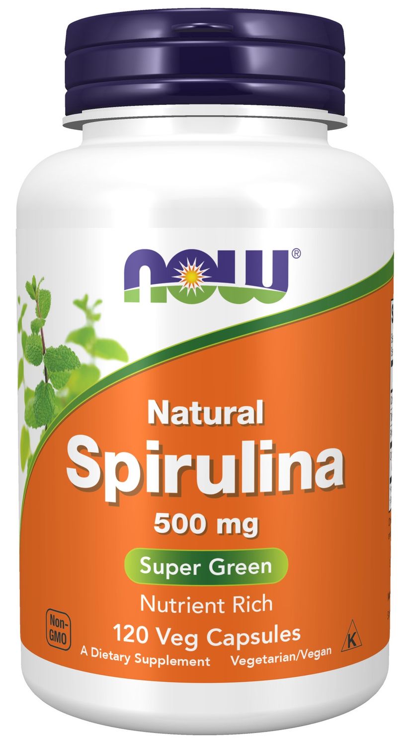 Now Supplements , Spirulina, Natural 500 Mg - 1 Veg Capsules