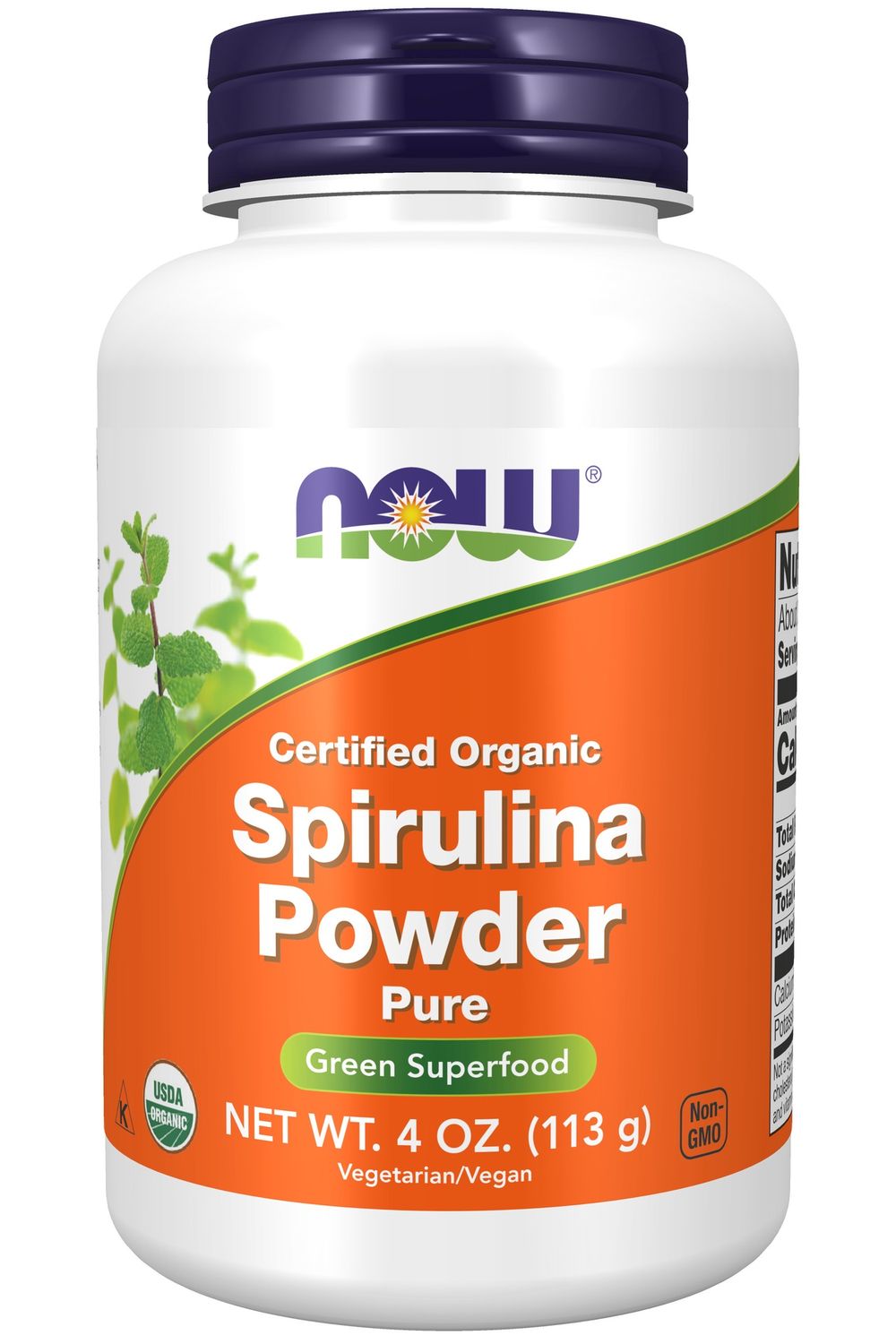 Now Supplements , Spirulina, Organic Powder - 4 Oz.