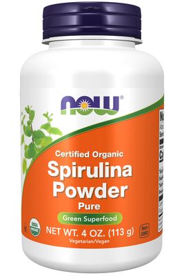 Now Supplements , Spirulina, Organic Powder - 4 Oz. Now Supplements , Spirulina, Organic Powder - 4 Oz.