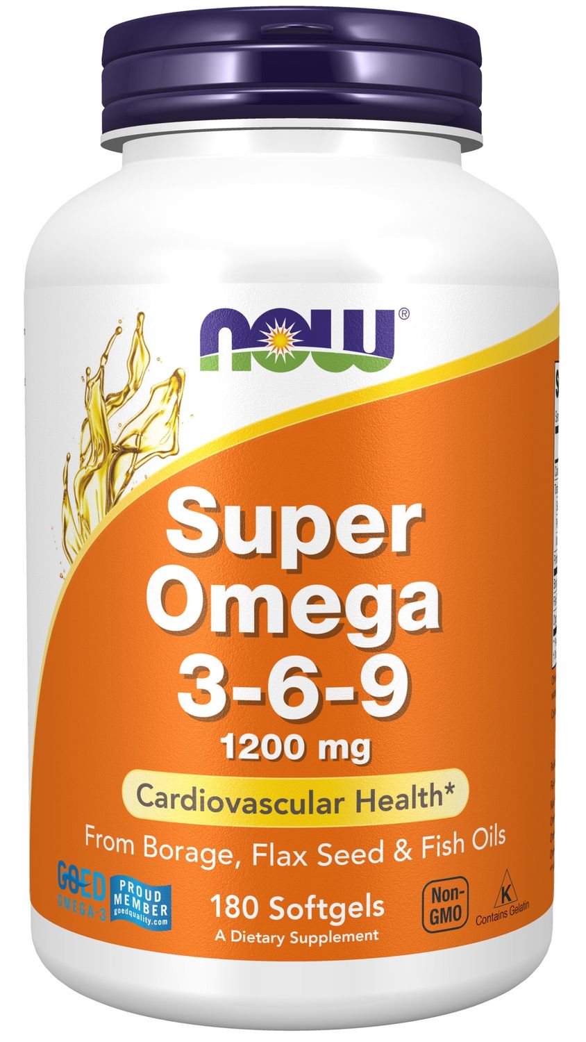 NOW Supplements , Super Omega 3-6-9 1200 mg - 180 Softgels