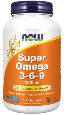 Now Supplements , Super Omega 3-6-9 1200 Mg - 180 Softgels Now Supplements , Super Omega 3-6-9 1200 Mg - 180 Softgels
