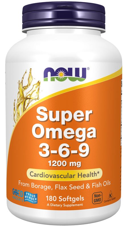 Now Supplements , Super Omega 3-6-9 1200 Mg - 180 Softgels Now Supplements , Super Omega 3-6-9 1200 Mg - 180 Softgels