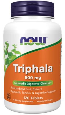 Now Supplements , Triphala 500 Mg - 120 Tablets