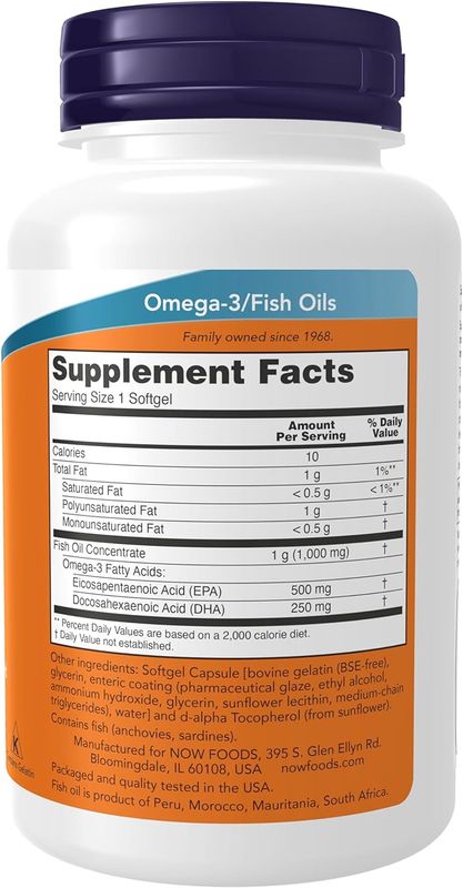 Now Supplements , Ultra Omega-3 (Bovine Gelatin) - Softgels