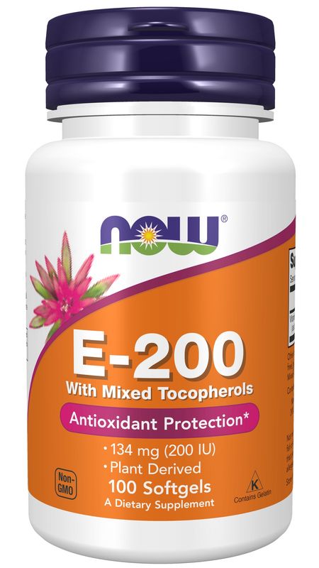 Now Supplements , Vitamin E-200 With Mixed Tocopherols - Softgels