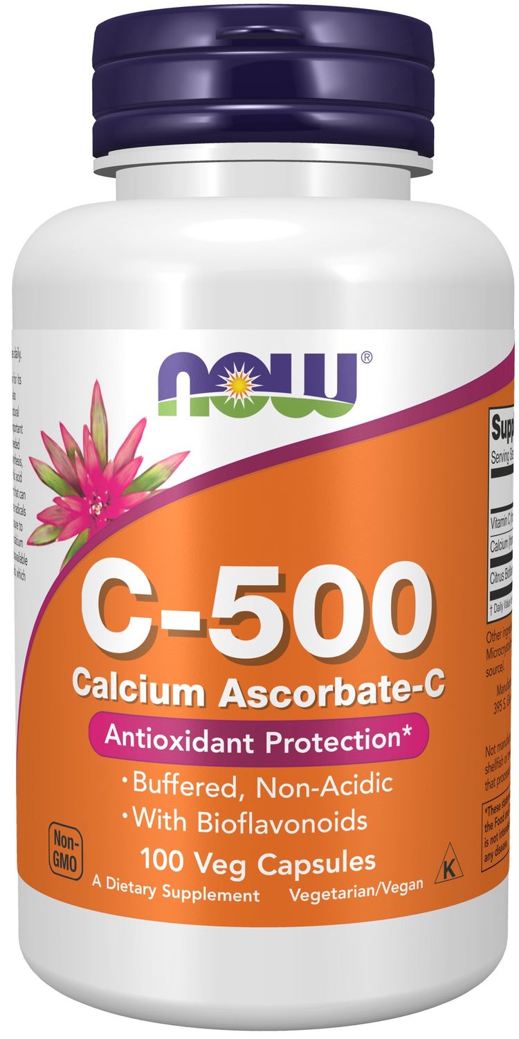 Now Supplements , Vitamin C-500 Calcium Ascorbate-C