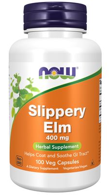 Now Supplements , Slippery Elm 400 Mg - 100 Veg Capsules