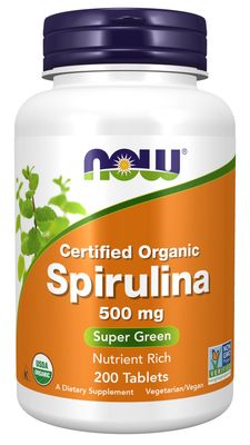 Now Supplements , Spirulina 500 Mg, Organic - 200 Tablets Now Supplements , Spirulina 500 Mg, Organic - 200 Tablets