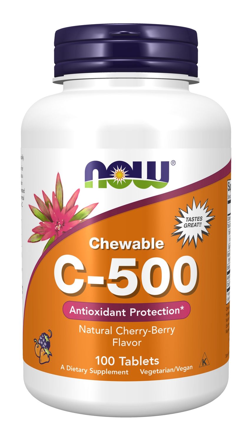 Now Supplements , Vitamin C-500 Cherry Chewable