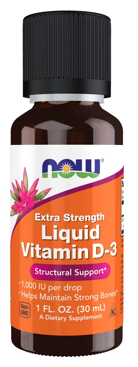 Now Supplements , Vitamin D-3 Liquid, Extra Strength - 1 Fl. Oz.