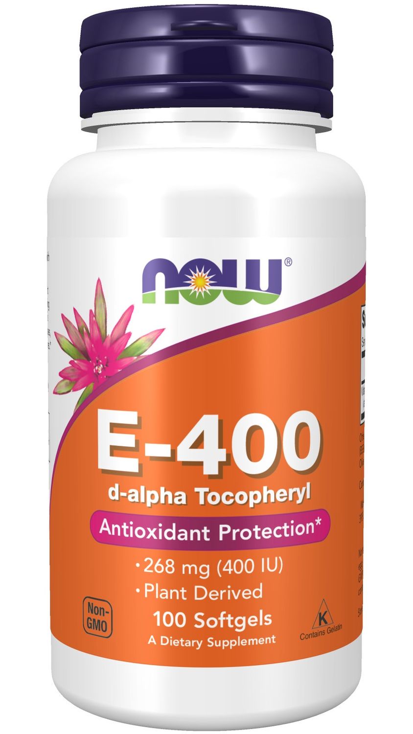 Now Supplements , Vitamin E-400 D-Alpha Tocopheryl