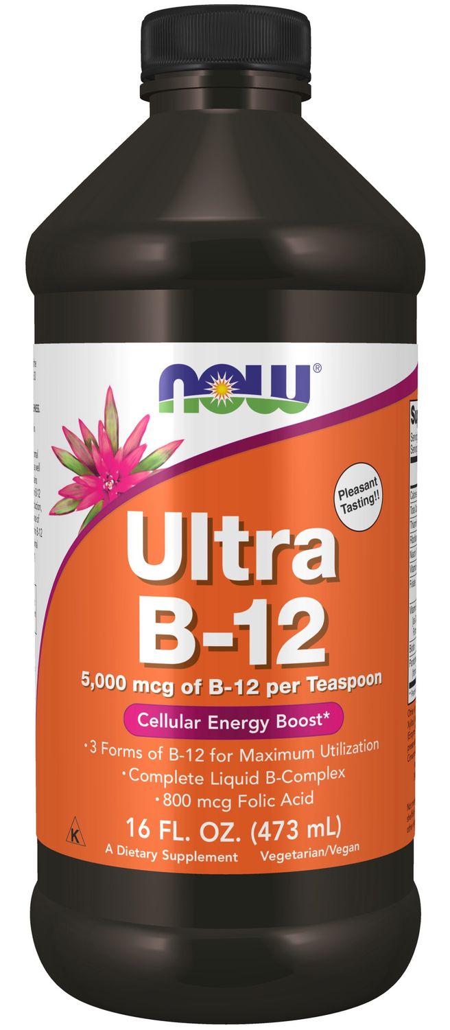 Now Supplements , Ultra B-12 Liquid - 16 Oz.