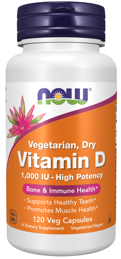 Now Supplements , Vitamin D 1000 Iu Dry - Veg Capsules