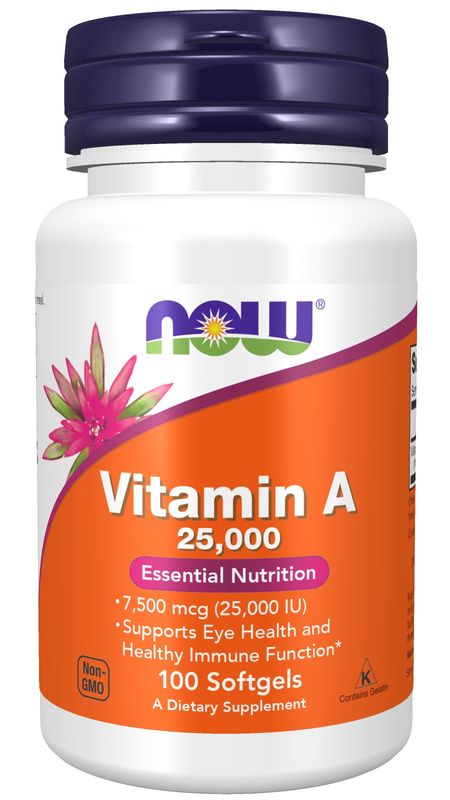 Now Supplements , Vitamin A 25,000 - Softgels Now Supplements , Vitamin A 25,000 - Softgels