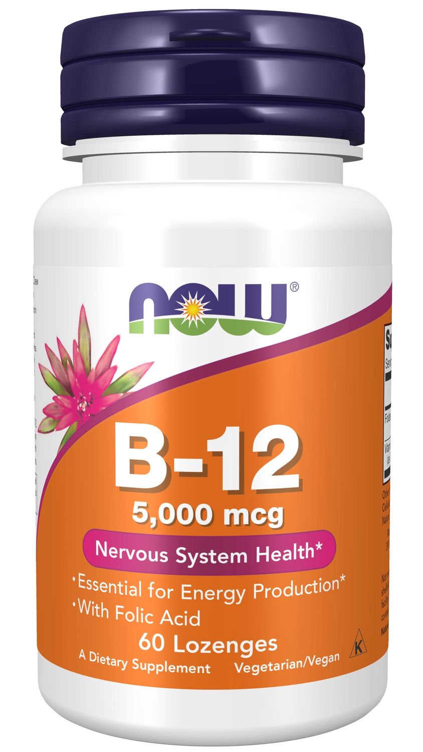 Now Supplements , Vitamin B-12 5000Mcg - Lozenges